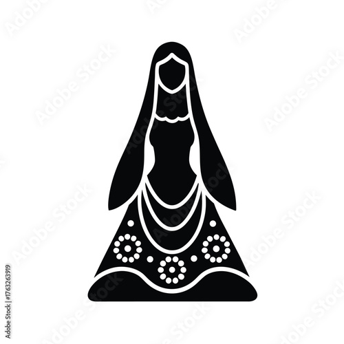 Bride Mehndi Pattern Icon Design