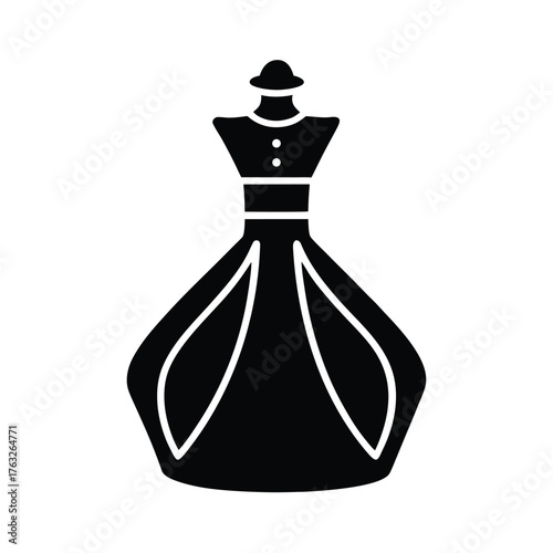 Bride Perfume Bottle Icon Illustration
