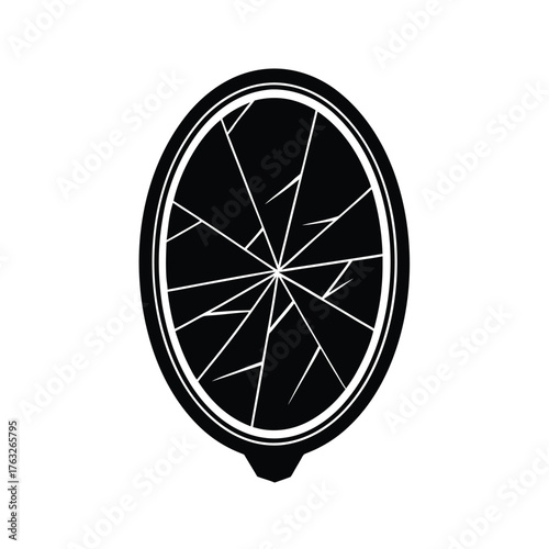 Broken Mirror Icon Vector