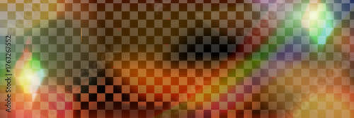 Film light overlay with orange and prism blur color. Overlay film background warm cinematic effect