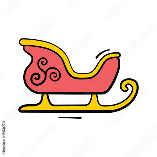 Grab this amazing christmas sleigh icon design in modern style