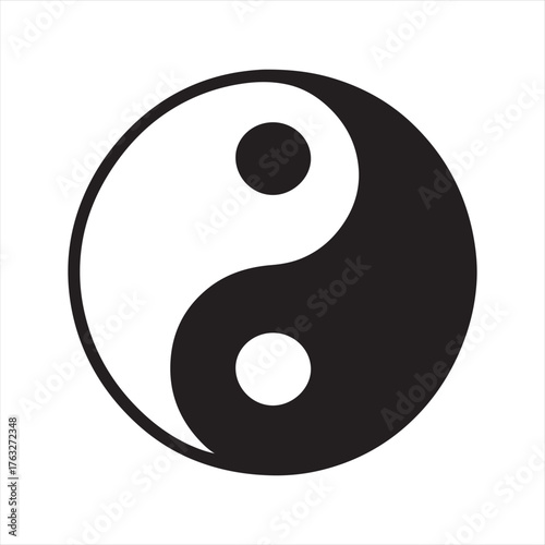 Classic yin yang symbol representing balance and duality