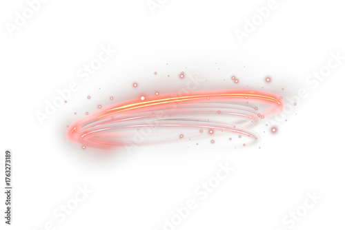 Photography Red neon luminous circle with energy flare and smooth gradient