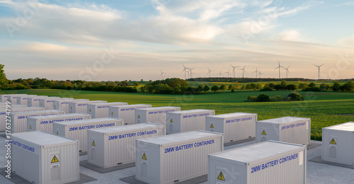 Electricity storage facility near a wind farm