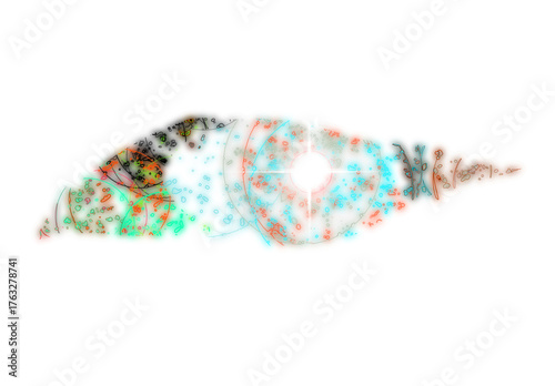 Celestial nebula exploding with cosmic colors and glowing starlight display isolated on transparent background Hand Draw