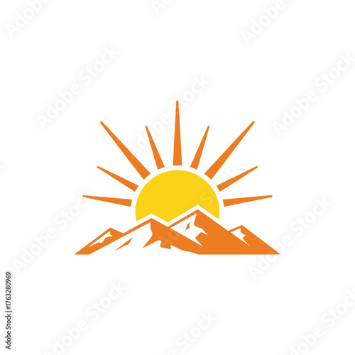 Mountain Sunset Sunrise Adventure Logo
