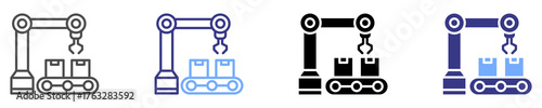 manufacturing icon set multiple style
