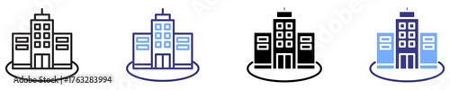 hospitality industry icon set multiple style