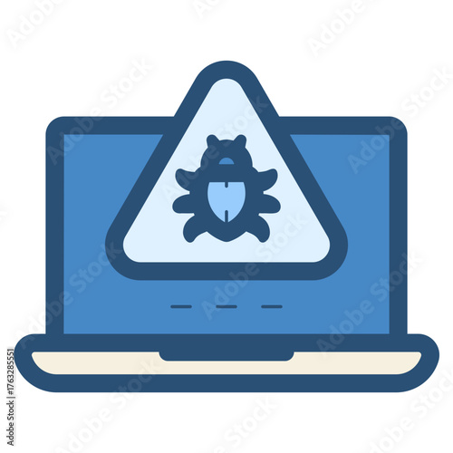 warning internet malware icon