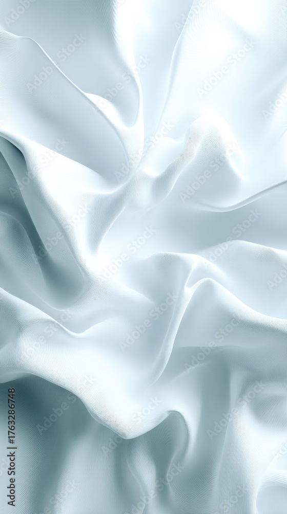 Obraz premium Abstract silk fabric background with smooth flowing folds and gentle light in studio shot for luxury design and presentation material