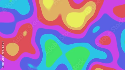 Multicolor rainbow simple abstract background, Morphing shapes