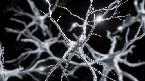 Réseau de neurones humains connectés en 3D
