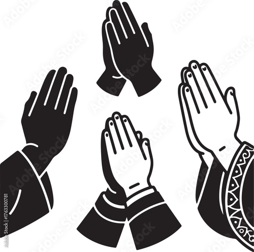 Praying hands gesture devotion faith spiritual prayer