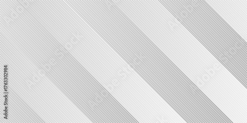 Geometric diagonal oblique vector curve gradient black and white graphic stripe line. Repeated fine diagonal lines Thin slash line stripes diagonal vector elegant background	
