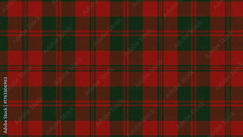 Obraz premium Classic red and green tartan pattern desktop wallpaper