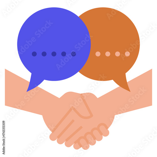 Negotiating Icon Flat Style