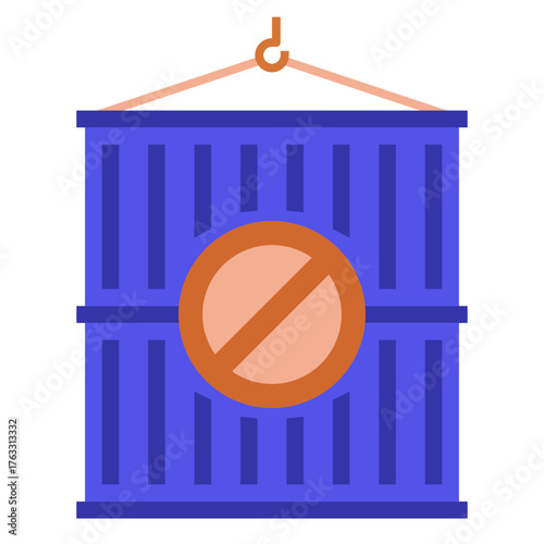 Sanctions Icon Flat Style