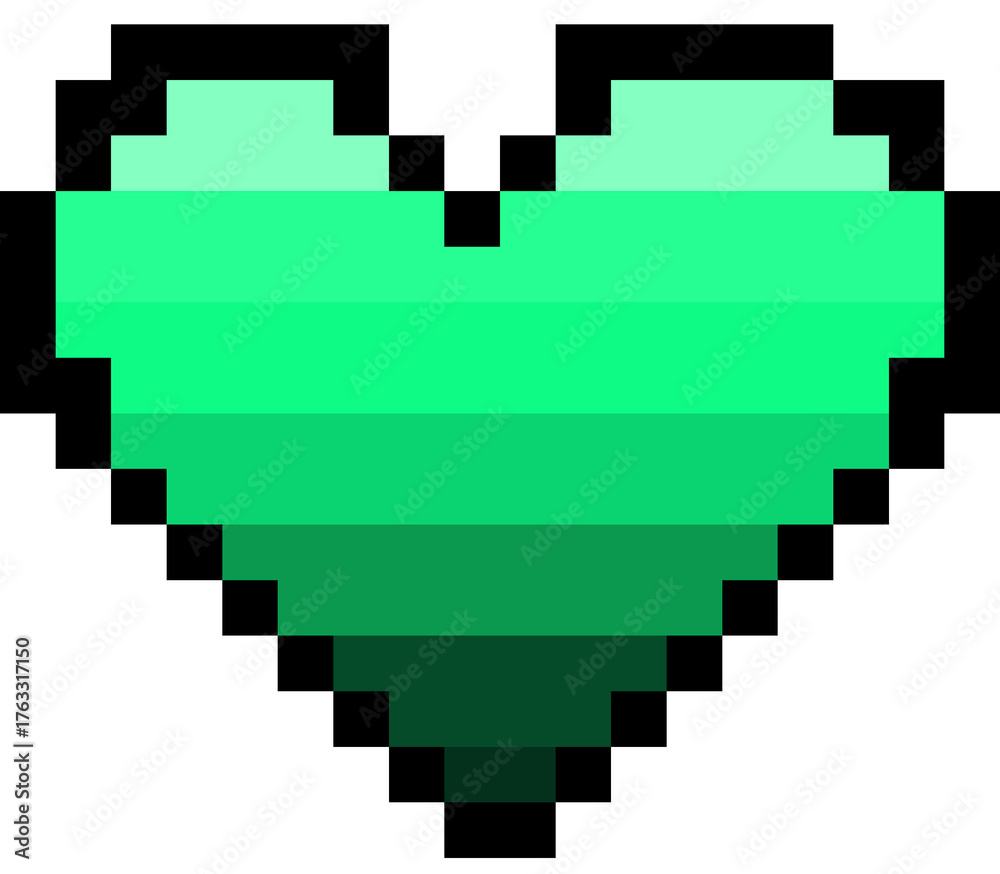 Obraz premium Heart Pixel Cute icon element 