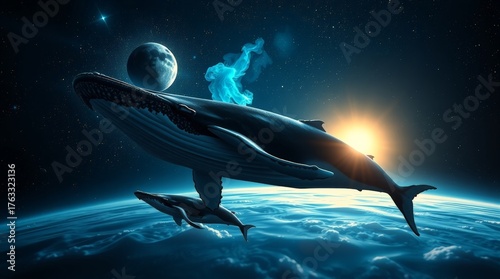 Galactic Whales Humpbacks Soaring Through Cosmic Nebula_2