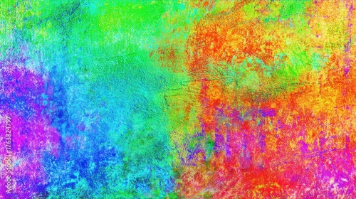 Textured Rainbow Color Grunge Background with Blue Green Red Orange and Yellow Hues abstract bright
