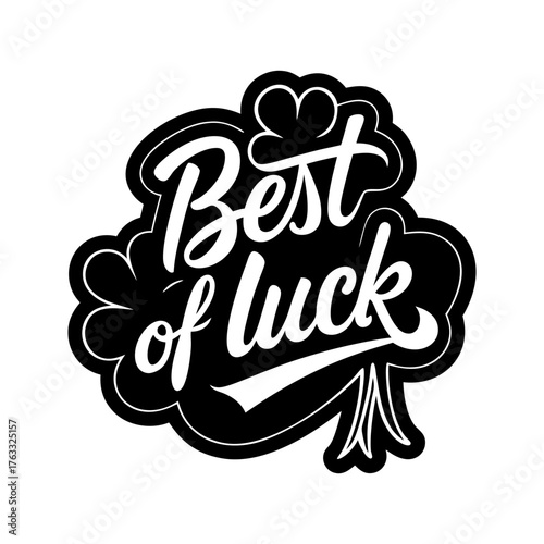 Best of Luck. Irish Clover Good Luck Charm