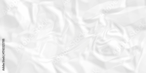 Crumple crushed aged white obsolete rumple craft design. wrinkle ripped creased white crumple aged closeup recycled document grunge paper background.	