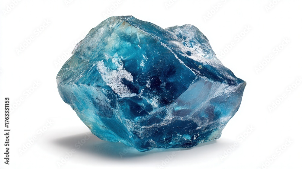 Obraz premium Frozen gem isolated on white background