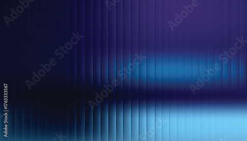 Abstract vertical stripes of deep blue and light blue create a gradient effect with a blurred background