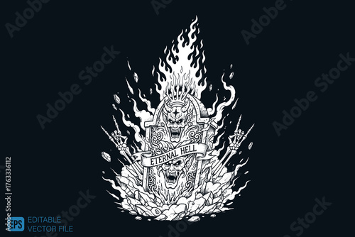 Eternal Hell - A Fiery Tomb of Skulls and Torment.