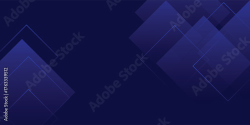 Abstract dark blue overlap shadow and lights background. Papercut template vector with straight line and shadow. Dark blue background with trendy pattern design. Eps10