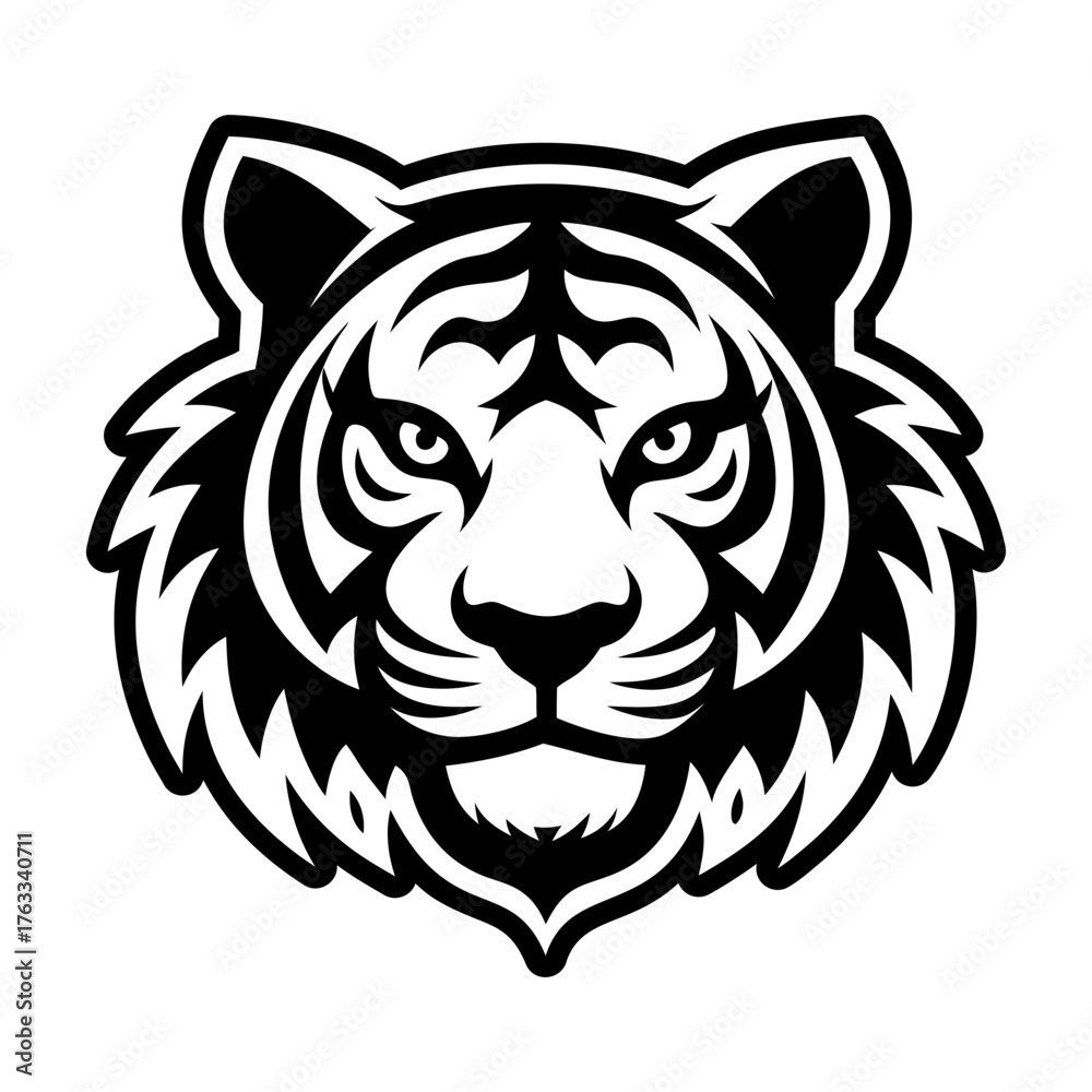 Obraz premium A filled style icon representing a tiger symbol
