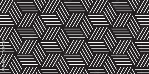 seamless repeat grid triangle geometric hexagon type cube fabric pattern shapes cover template design.	
