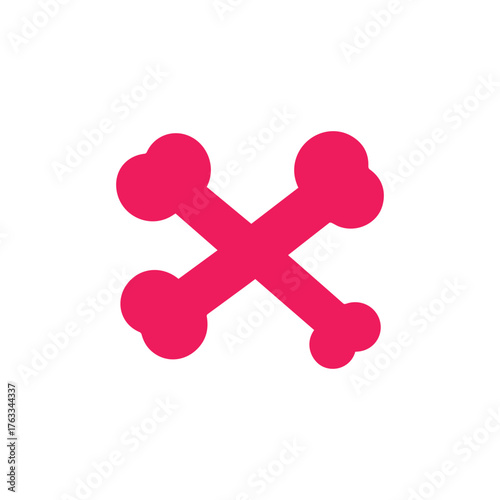 Minimal Vector Silhouette Bone Logo Design Icon for Anatomy, Veterinary, Halloween, Gothic Branding, Medical, E-commerce, Dark Aesthetic, and Modern Minimalist Graphic Design