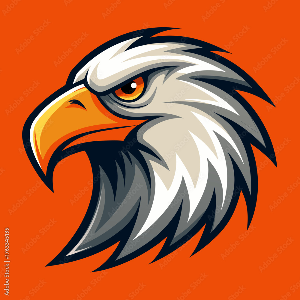 Obraz premium Eagle Head Logo Mascot Vector Illustration