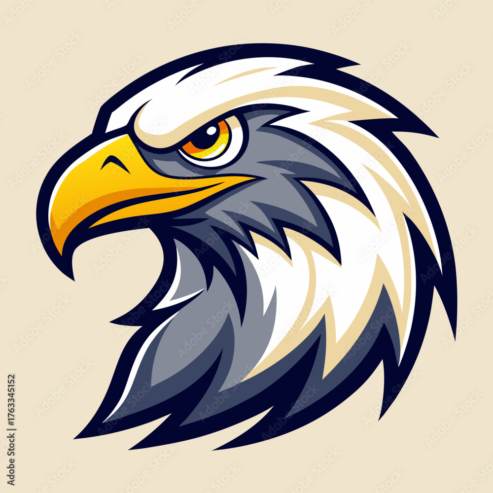 Obraz premium Eagle Head Logo Mascot Vector Illustration