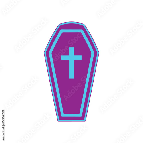 Minimal Vector Silhouette Coffin Logo Design Icon for Gothic Branding, Halloween, Funeral Services, E-commerce, Dark Aesthetic, and Modern Minimalist Graphic Design