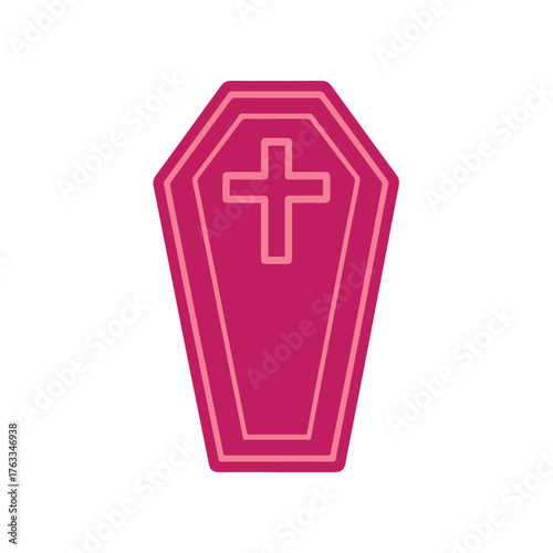 Minimal Vector Silhouette Coffin Logo Design Icon for Gothic Branding, Halloween, Funeral Services, E-commerce, Dark Aesthetic, and Modern Minimalist Graphic Design