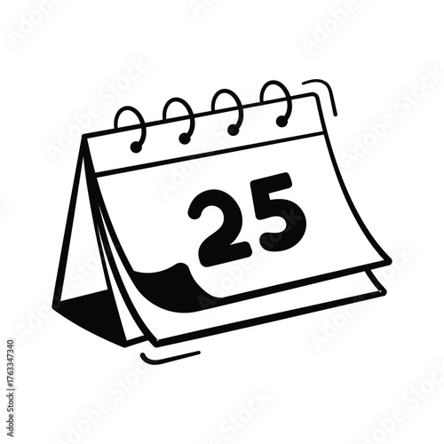 Grab this icon of christmas calendar, christmas day vector in trendy design