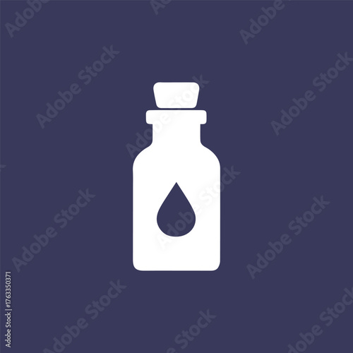Minimal Vector Silhouette Potion Flask Logo Design Icon – Modern Alchemy Bottle Symbol, Simple Magic Elixir Emblem for Fantasy, Gaming, Witchcraft, Halloween, and Potion Branding Identity