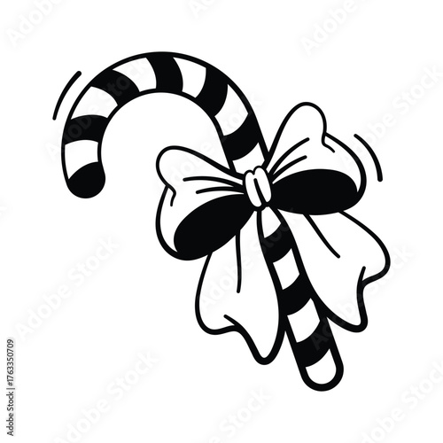 Take your hands on this amazing doodle icon of candy cane