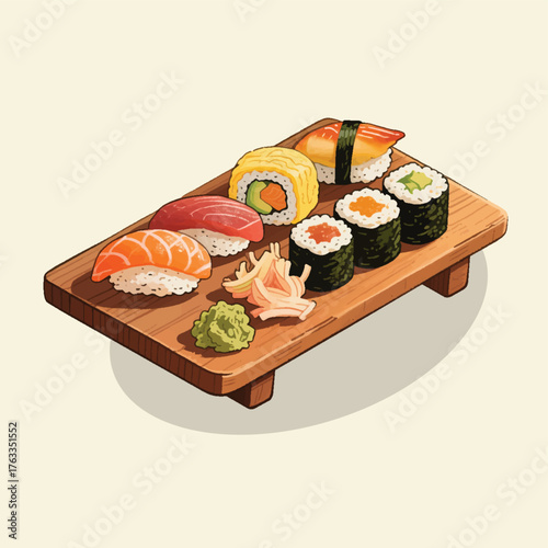 Illustration of a vintage zucchini