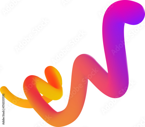 3d Gradient Squiggle