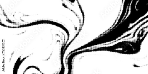 Monochrome gradient halftone dots background. Vector illustration. Big wave. Vector ilustration