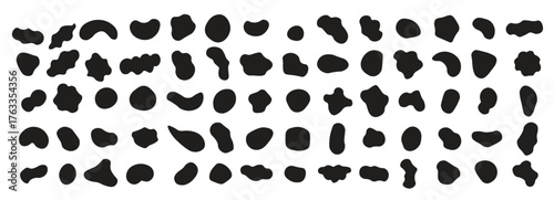 random shapes organic black blobs of irregular shape