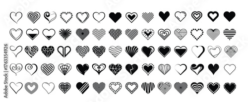 Set of Heart vector illustration