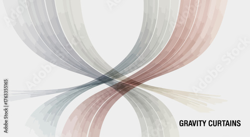 Image abstraite avec des lignes courbes et des couleurs douces, évoquant une sensation de mouvement et de légèreté.
