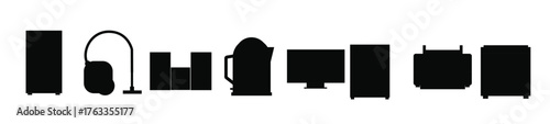 household electronic appliances home appliance flat design set