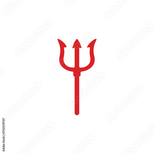 Minimal Vector Silhouette Trident Logo Design Icon – Modern Poseidon Neptune Symbol, Simple Geometric Marine Weapon Emblem for Branding, Sports, and Luxury Identity