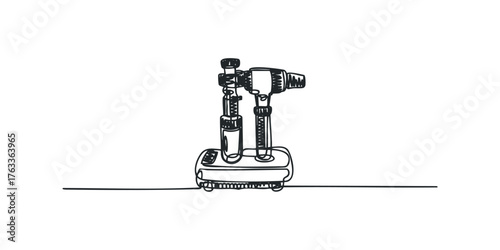 Ophthalmology slit lamp for eye examination