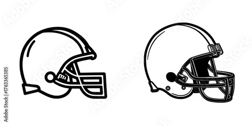 A side view of an American football helmet outline is presented as a rugby helmet icon